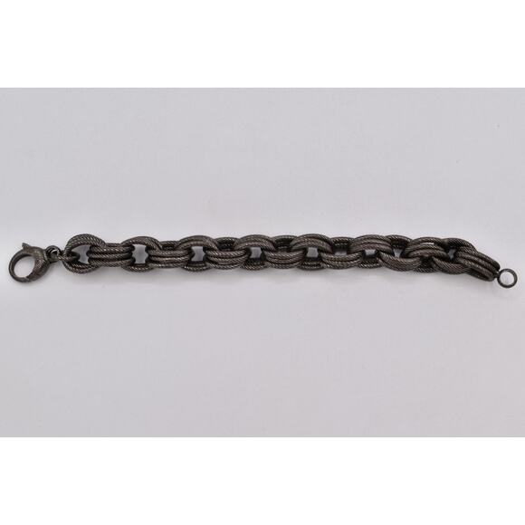 Milor Bronze Italy Vintage Bracelet Cable Link Rope Chain Chunky Signed BinO - Picture 9 of 12